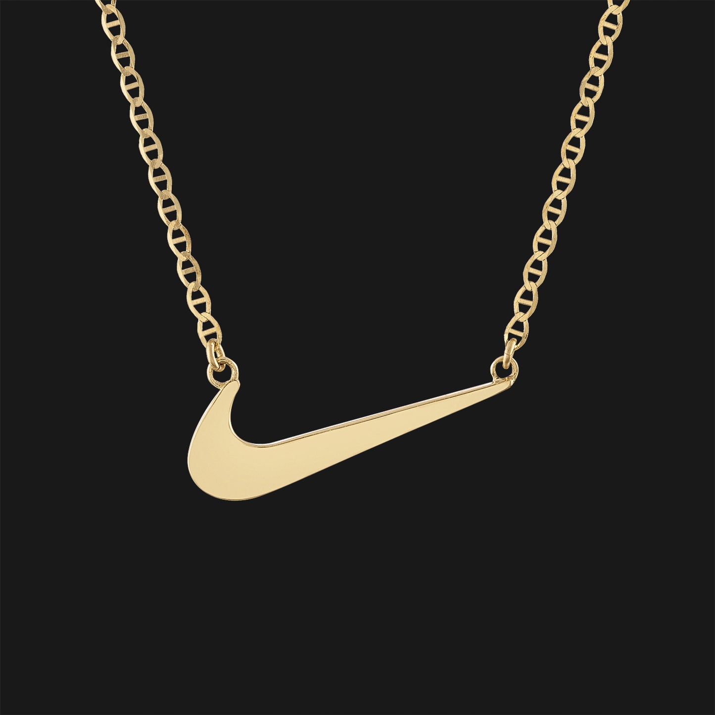 Nike Swoosh Mariner Chain 19 in 14K Yellow Gold